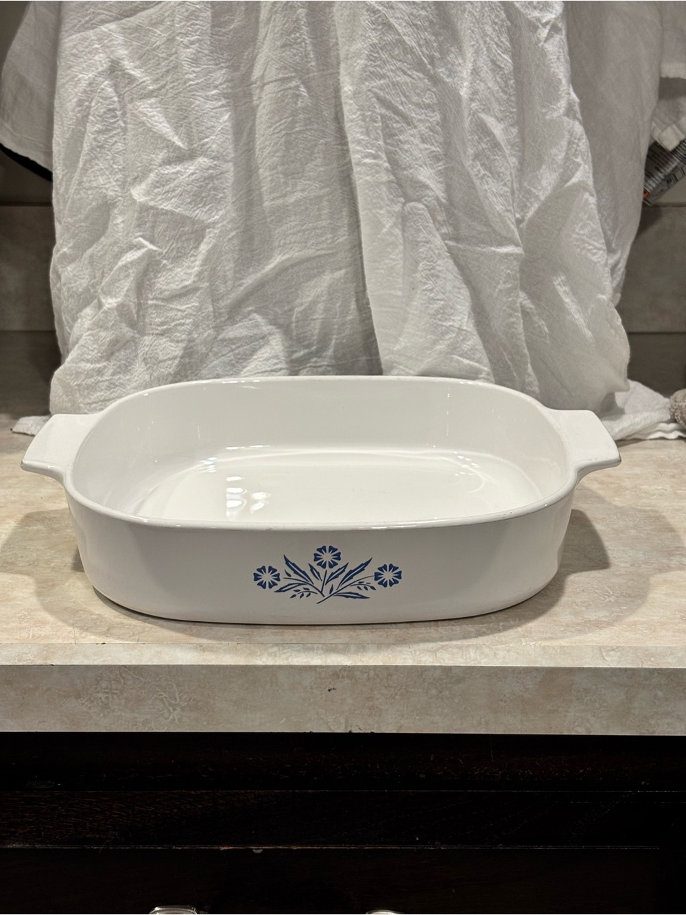 Vintage CorningWare A-10-B Blue Cornflower square casserole dish, 2.5 quart